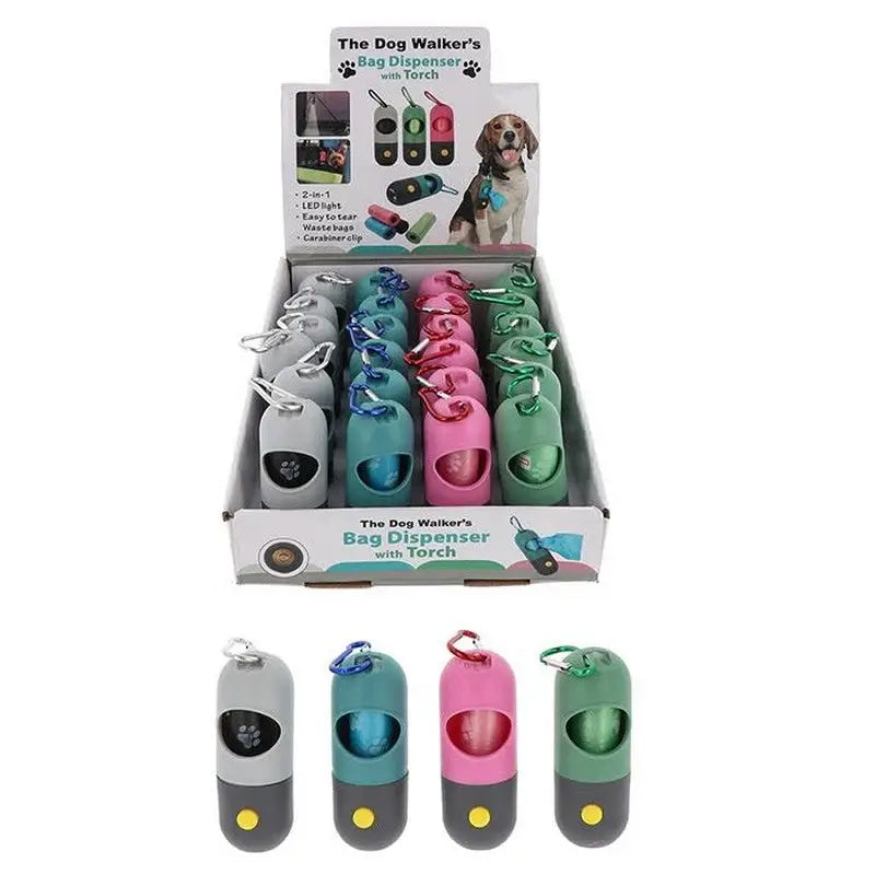 Poop Bag Dispenser & Torch (1 Sent) - Pet Supplies