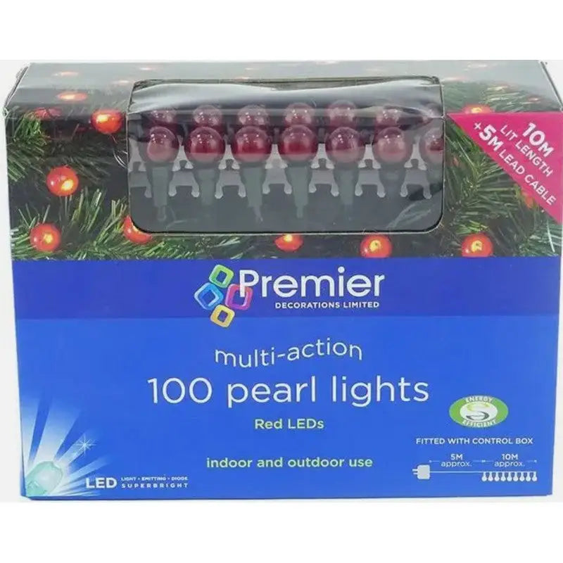 Premier 100 Multi Action Pearl Berry Leds - Red & Warm