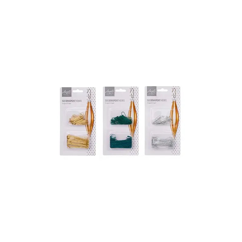 Premier 150 Piece Ornament Metal Hooks - 3 Assorted (1 SENT)