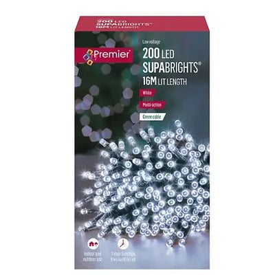 Premier 200 LED SupaBrights Multi Action 16M (Green Cable)