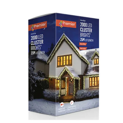 Premier 2000 LED ClusterBrights 25M - Warm White Clear