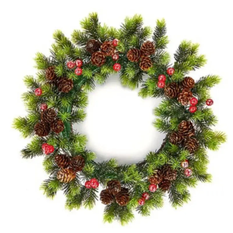 Premier 45cm Berries Cone Wreath Gold - Christmas