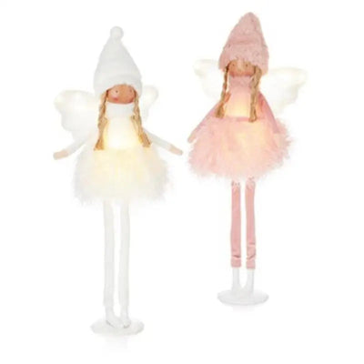 Premier 52cm Bo Lit Pink Standing Angel (2 Designs - 1 Sent)