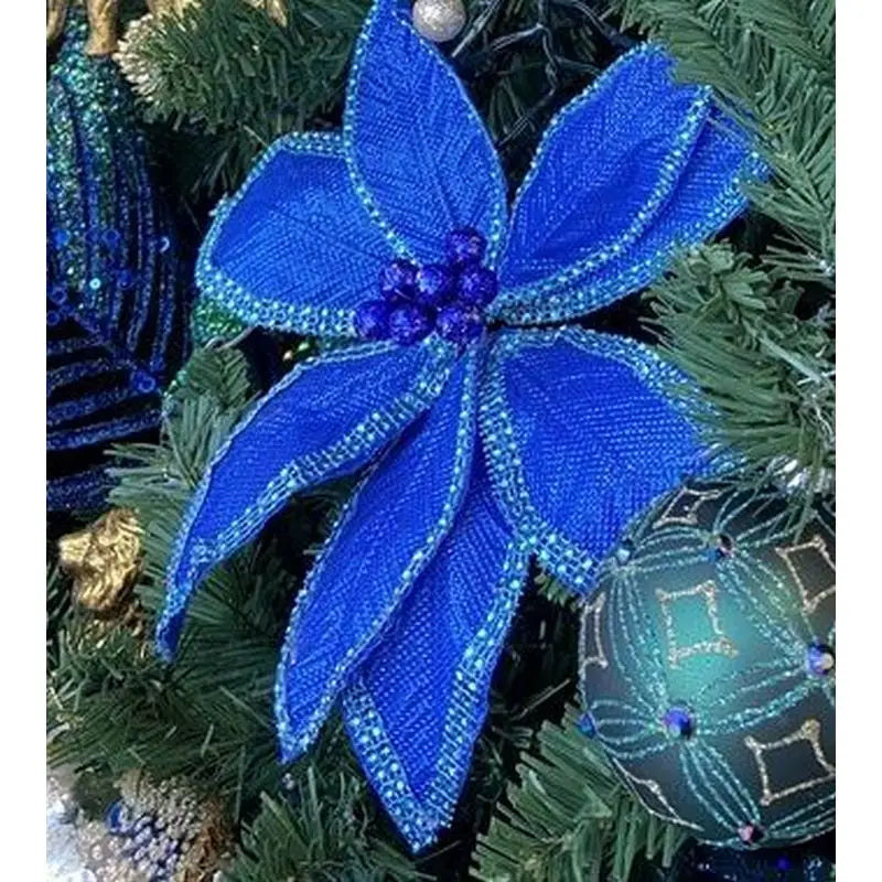 Premier 60cm Mixed Poinsettia Christmas Decoration - (3