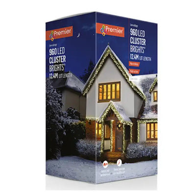 Premier 960 LED ClusterBrights 12.4M - Warm White Clear