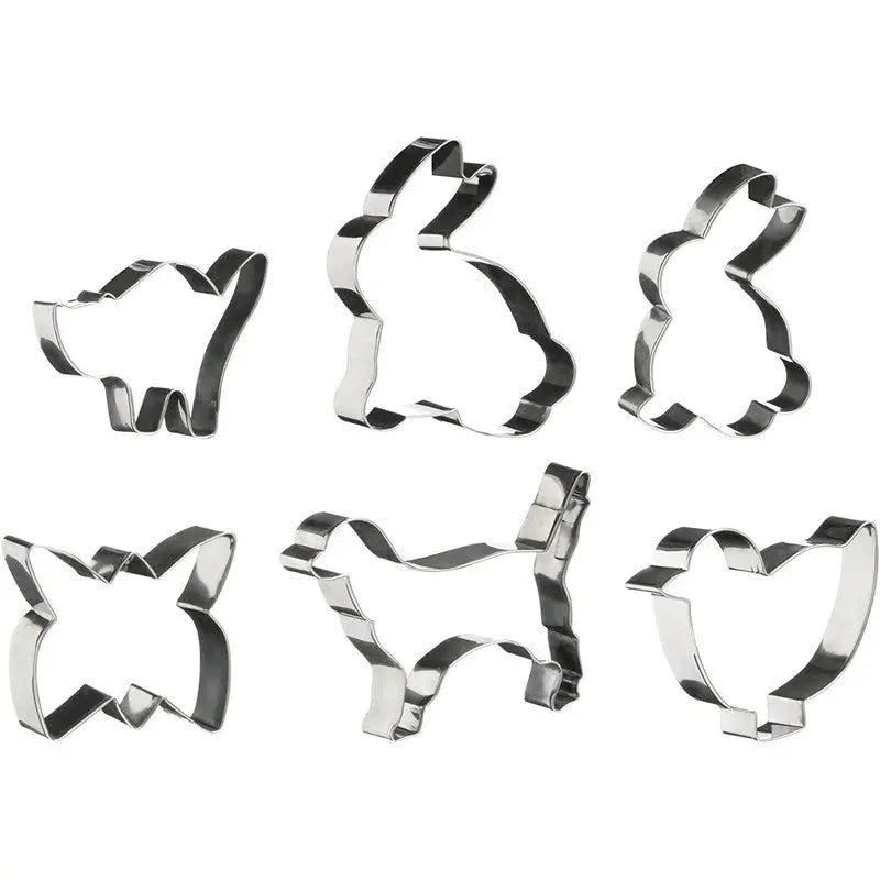 Premier Animal Shaped Cookie Cutter Set - 6 Pack - Cookie