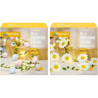 Premier Battery Operated Easter Daisy Chain Garland With 15