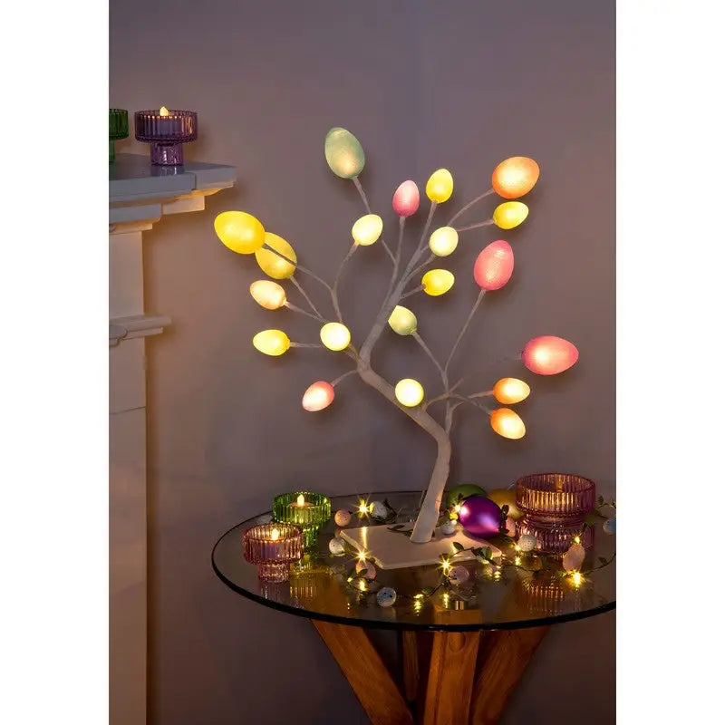 Premier Battery Operated Easter Egg Tree With 20 LED Lights
