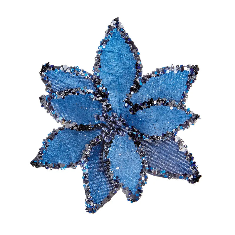 Premier Beaded Poinsettia Clip On 20cm - 6 Colours Available