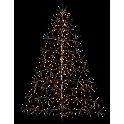 Premier Black 1.5M Starburst Tree Twinkle Lights - Vintage