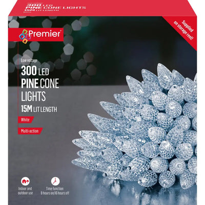 Premier Bulb Cap C6 Light String LED 300 LEDs - White / Warm