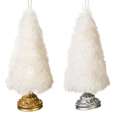 Premier Cream Fur Tree 15cm (2 Designs - 1 Sent) - Christmas