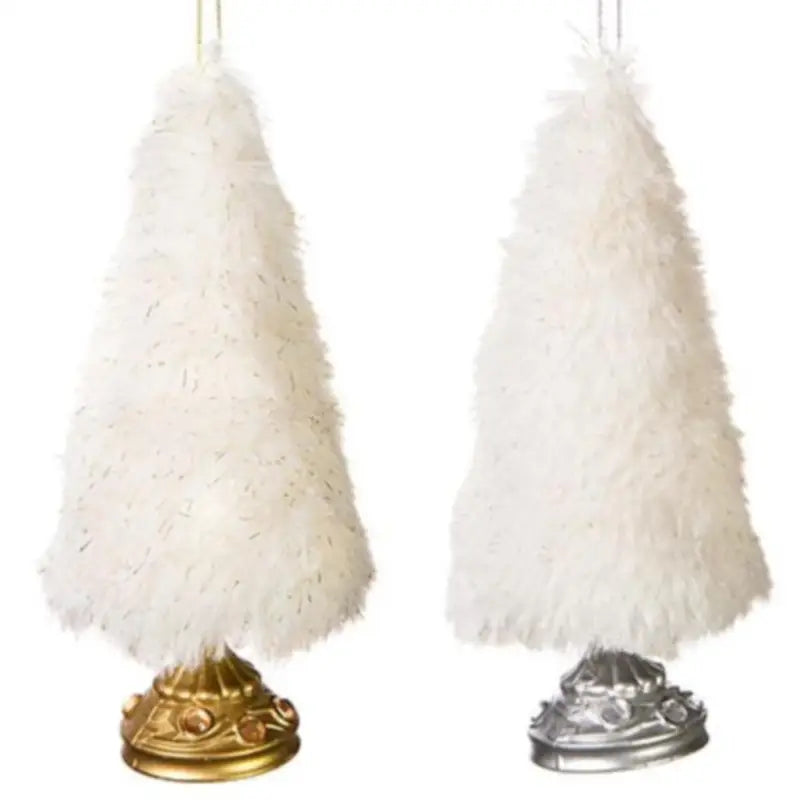 Premier Cream Fur Tree 15cm (2 Designs - 1 Sent) - Christmas