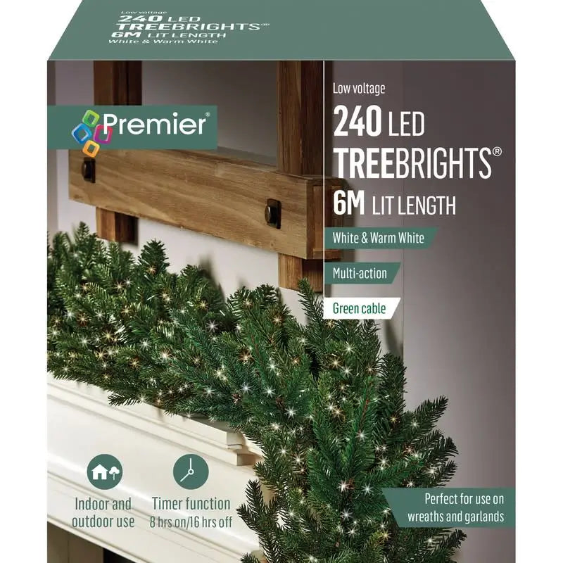 Premier Garland Treebrights 240 LED Multi Action Timer