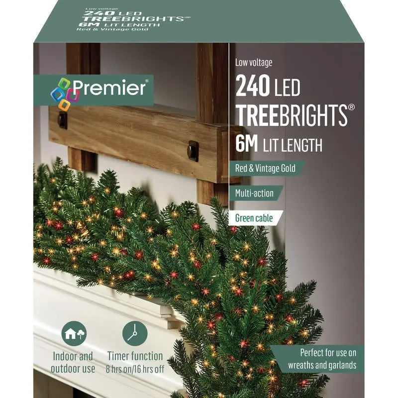 Premier Garland Treebrights 240 LED Multi Action Timer