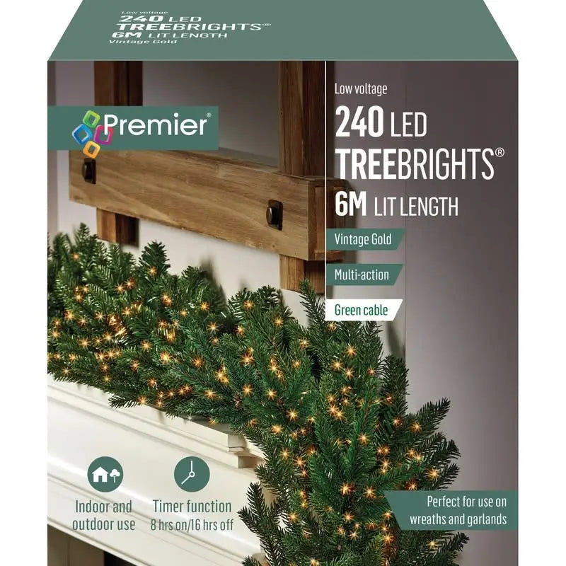 Premier Garland Treebrights 240 LED Multi Action Timer