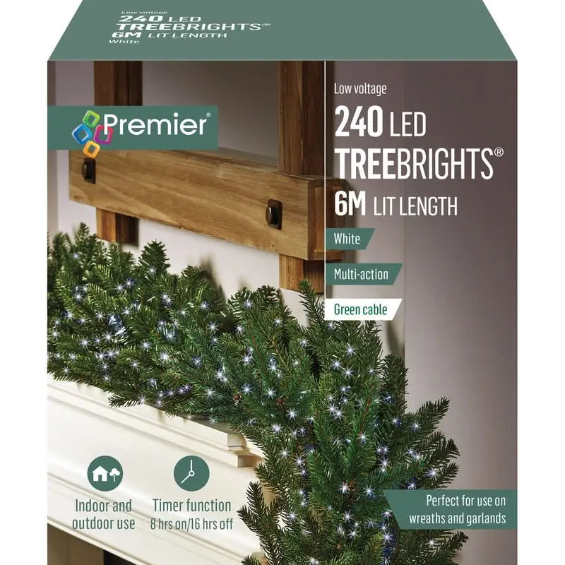 Premier Garland Treebrights 240 LED Multi Action Timer