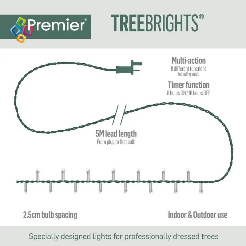 Premier Garland Treebrights 240 LED Multi Action Timer