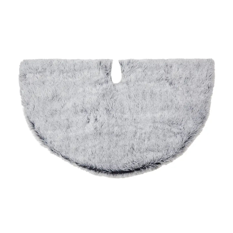 Premier Grey Faux Fur Tree Skirt 1.2 Meters - Christmas