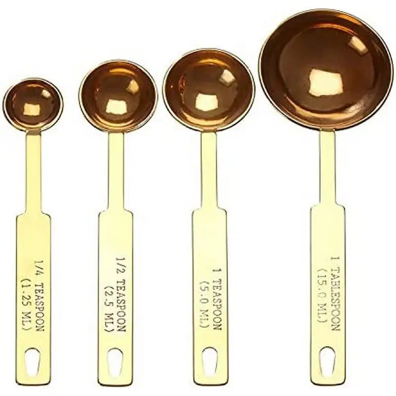 Premier Housewares Alchemist Gold Finish Measuring Spoons -