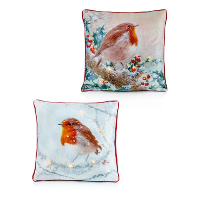Premier Lit Robin Cushion 45x45cm (2 Asst. 1 SENT) Seasonal