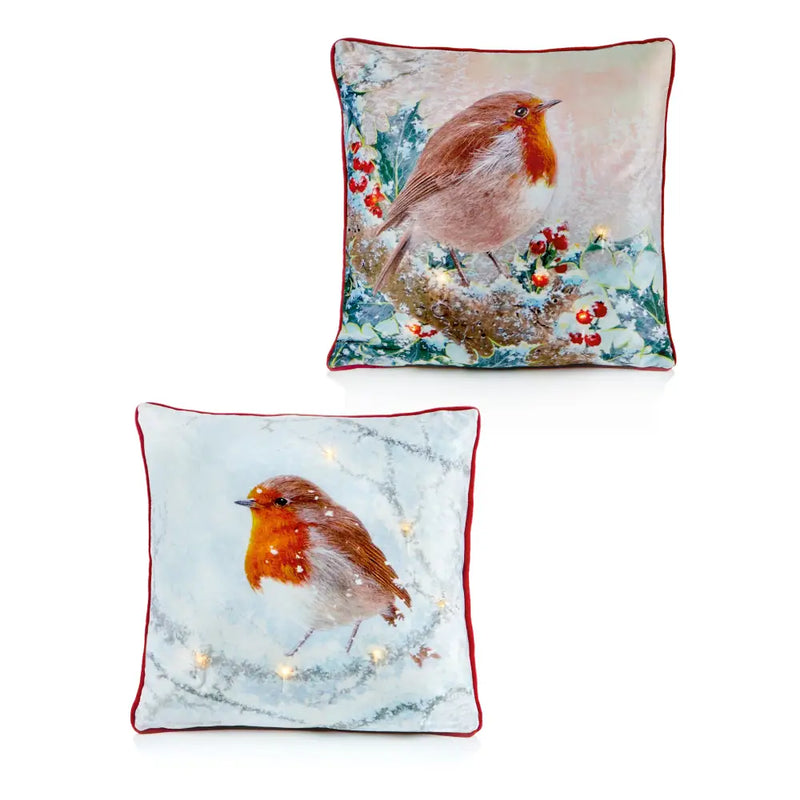 Premier Lit Robin Cushion 45x45cm (2 Asst. 1 SENT) Seasonal