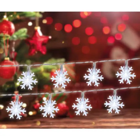 Premier Lit Snowflake Light White Leds - 20 Piece