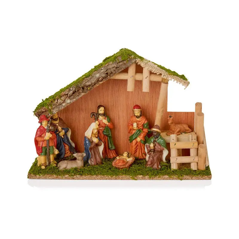 Premier Nativity Scene with Wood House - 30cm 9 Pieces