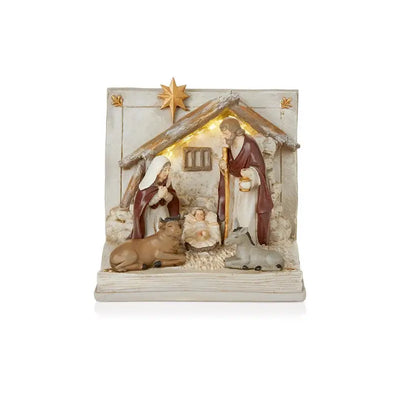 Premier Polyresin Nativity Scene In Open Book 17cm Lit