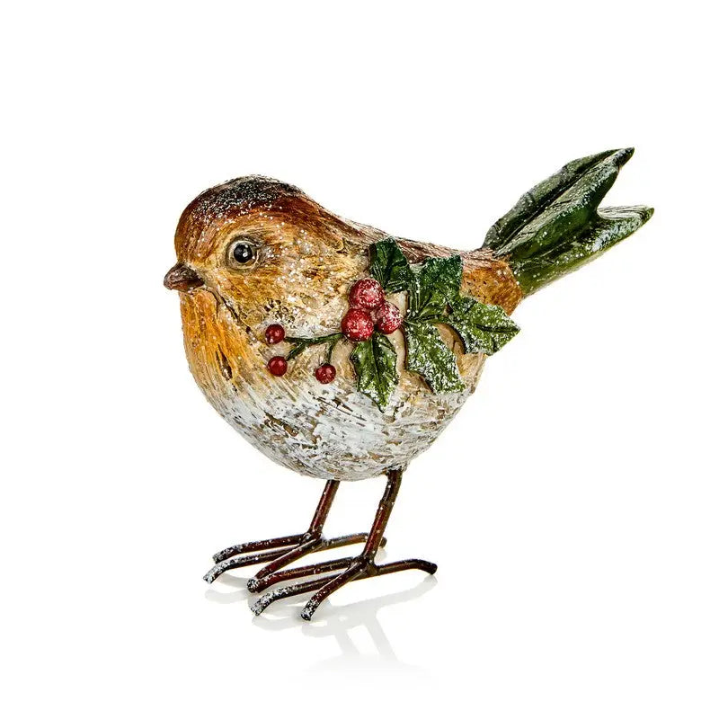 Premier Polyresin Snowy Robin 13cm - 2 Asst. 1 Sent