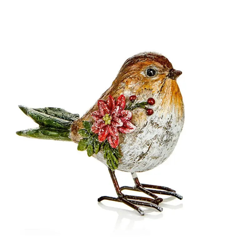 Premier Polyresin Snowy Robin 13cm - 2 Asst. 1 Sent