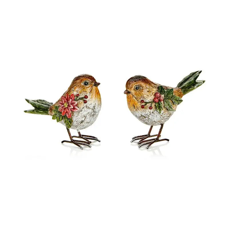 Premier Polyresin Snowy Robin 13cm - 2 Asst. 1 Sent