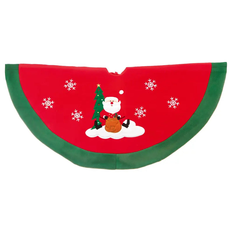Premier Red Santa Tree Skirt - Christmas