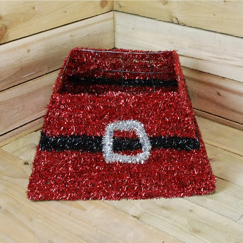 Premier Red Tinsel Tree Skirt - 50cm x 32cm - Christmas >>