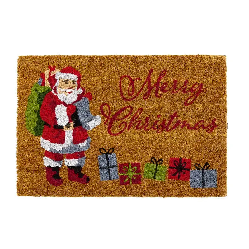 Premier Santa Coir Door Mat 40x60cm 2 Asst. 1 Sent Seasonal