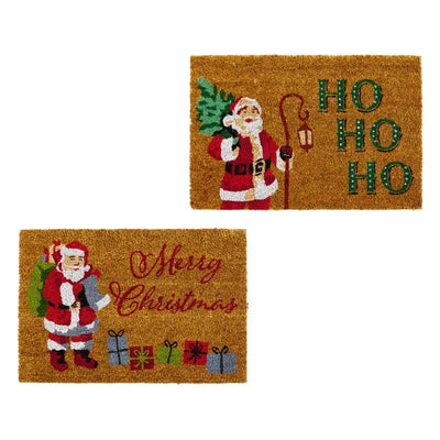 Premier Santa Coir Door Mat 40x60cm 2 Asst. 1 Sent Seasonal