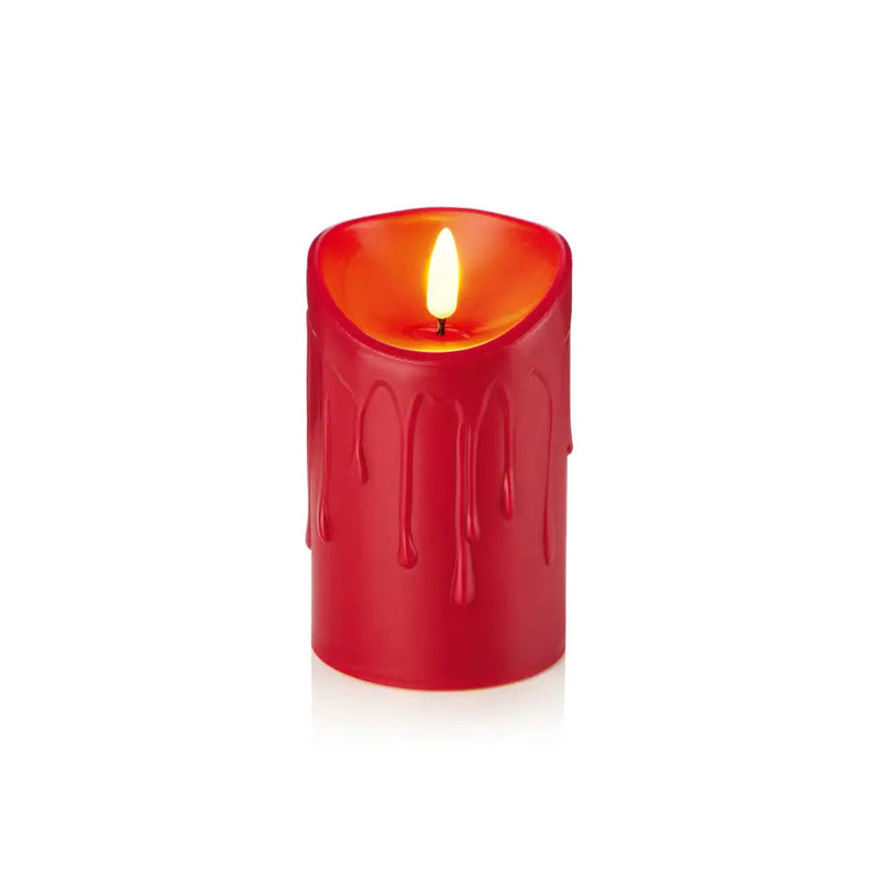 Premier Set of 3 Red FlickaBright Plastic Candles - Seasonal