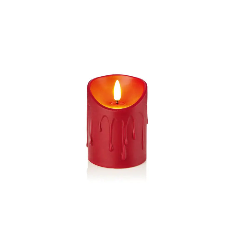 Premier Set of 3 Red FlickaBright Plastic Candles - Seasonal