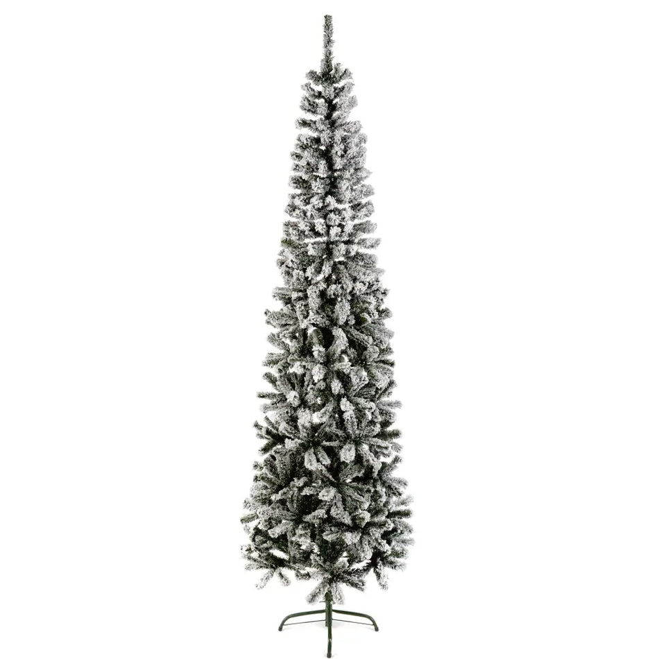 Premier Snow Flocked Spruce Pine Pencil Tree 2m Seasonal >>