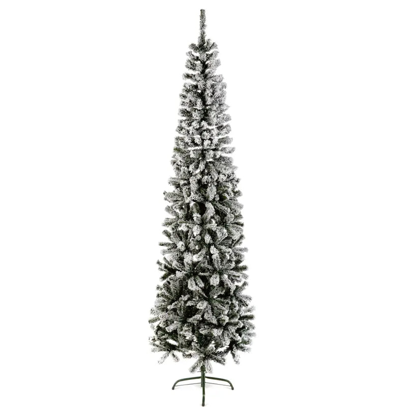 Premier Snow Flocked Spruce Pine Pencil Tree 2m Seasonal >>