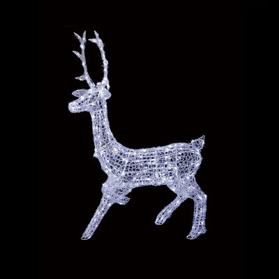 Premier Soft Acrylic Stag with 300 White Lights 1.4m -