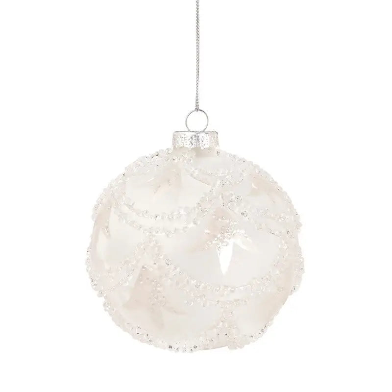 Premier Tree Baubles With Gold Glitter 80mm - (3 Asst. - 1