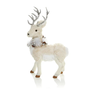 Premier White Standing Deer Plush 43cm - Christmas