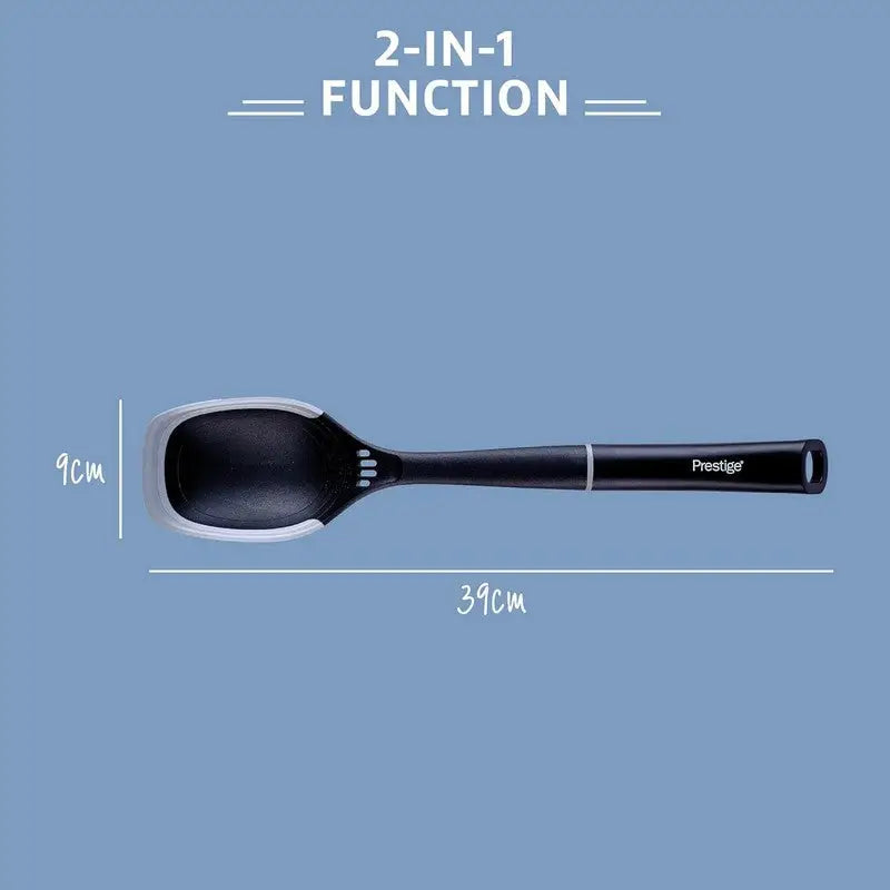 Prestige 2 - in - 1 Kitchen Tools Solid Spoon with Silicone