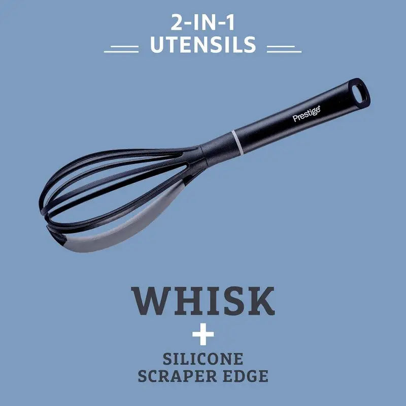 Prestige 2 - in - 1 Kitchen Tools Whisk with Silicone Edge