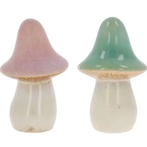 Pretty Mushrooms Bell Medium - 2 Asst. 1 Sent - Homeware >>
