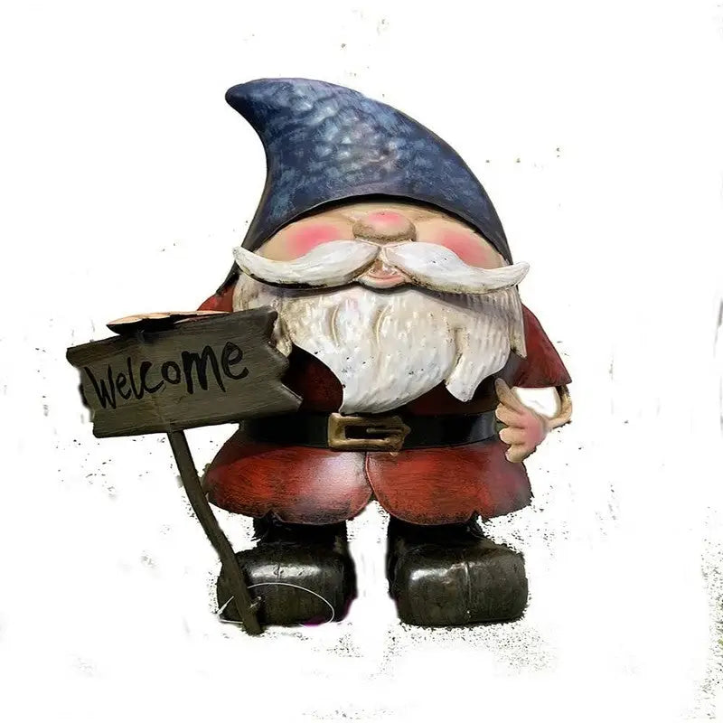 Primus Metal Gnome With Welcome Sign - Gardening & Outdoors
