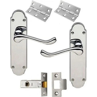 Pro Lever on Latch Backplate Handles 1 Set 168x42mm