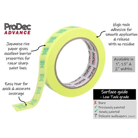ProDec Advance Precision Edge Low Tack Masking Tape - 24mm