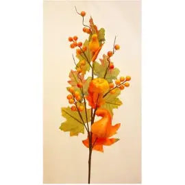 Pumpkin & Berry Spray 67cm - Autumn >> Accessories